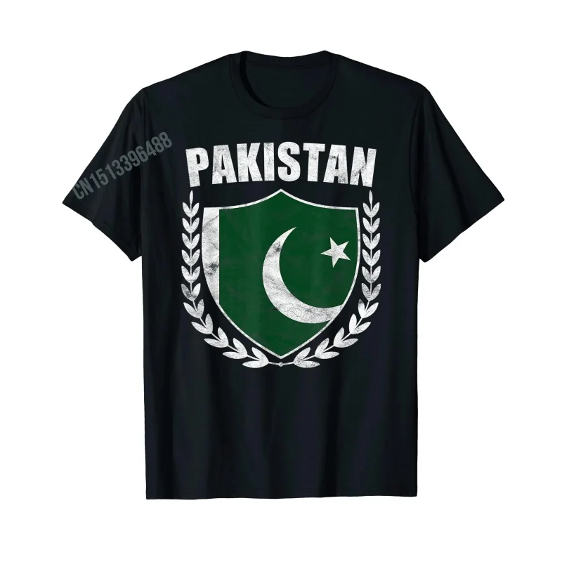 Men Women T Shirt More Design Vintage Distressed Pakistani Flag Pakistan T-Shirt Tops 100% Cotton  Tees