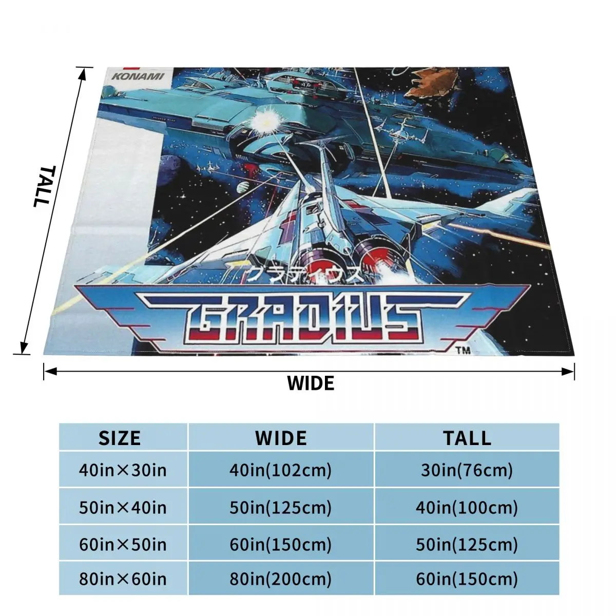 Opportunity For Combat Japanese game Gradius Blanket Fleece All Season Breathable Thin Throw Blankets For Sofa Bedspread