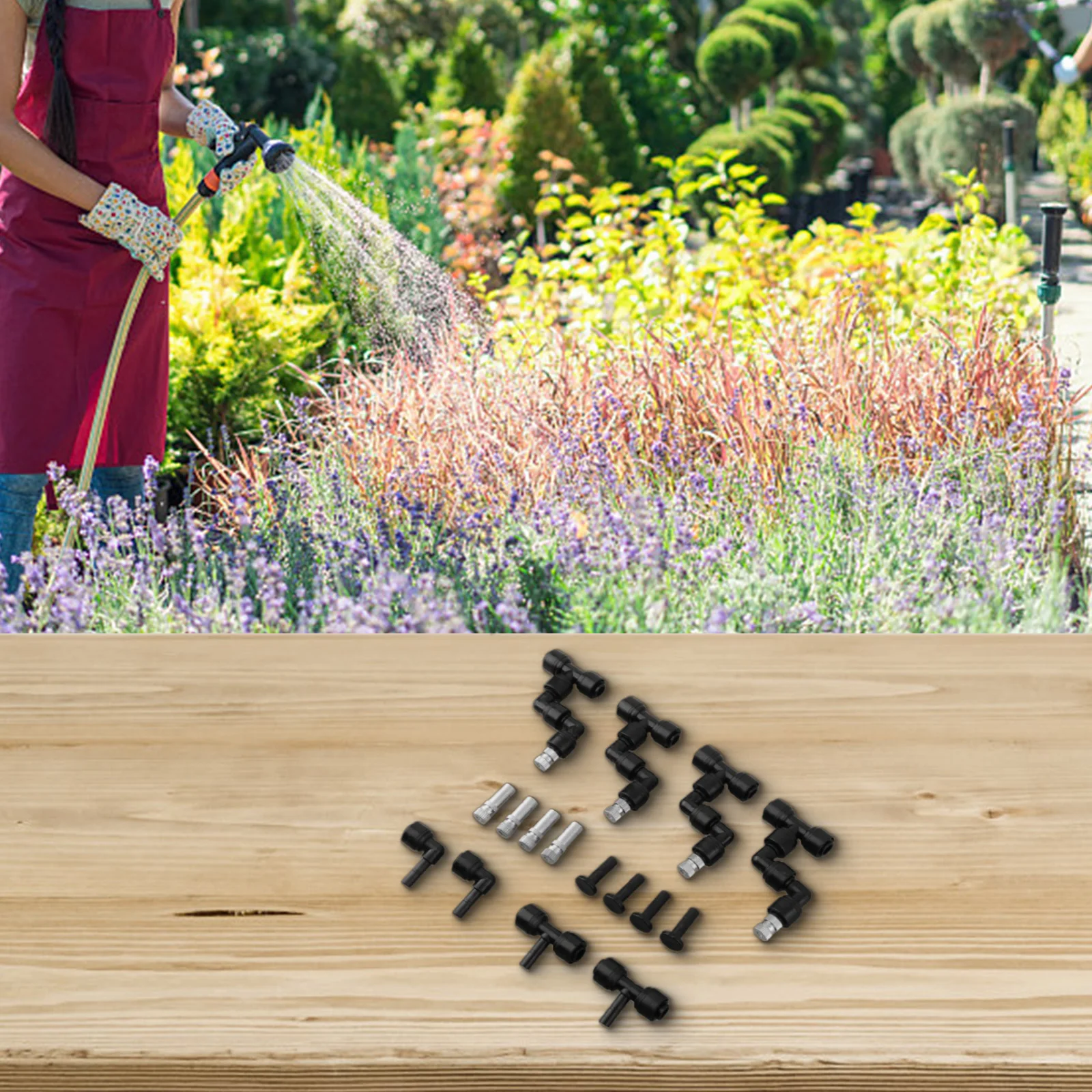 Misting Nozzle Replacement Parts for Reptile Habitat with Full Water Coverage and Rotatable Design for Flexible Positioning