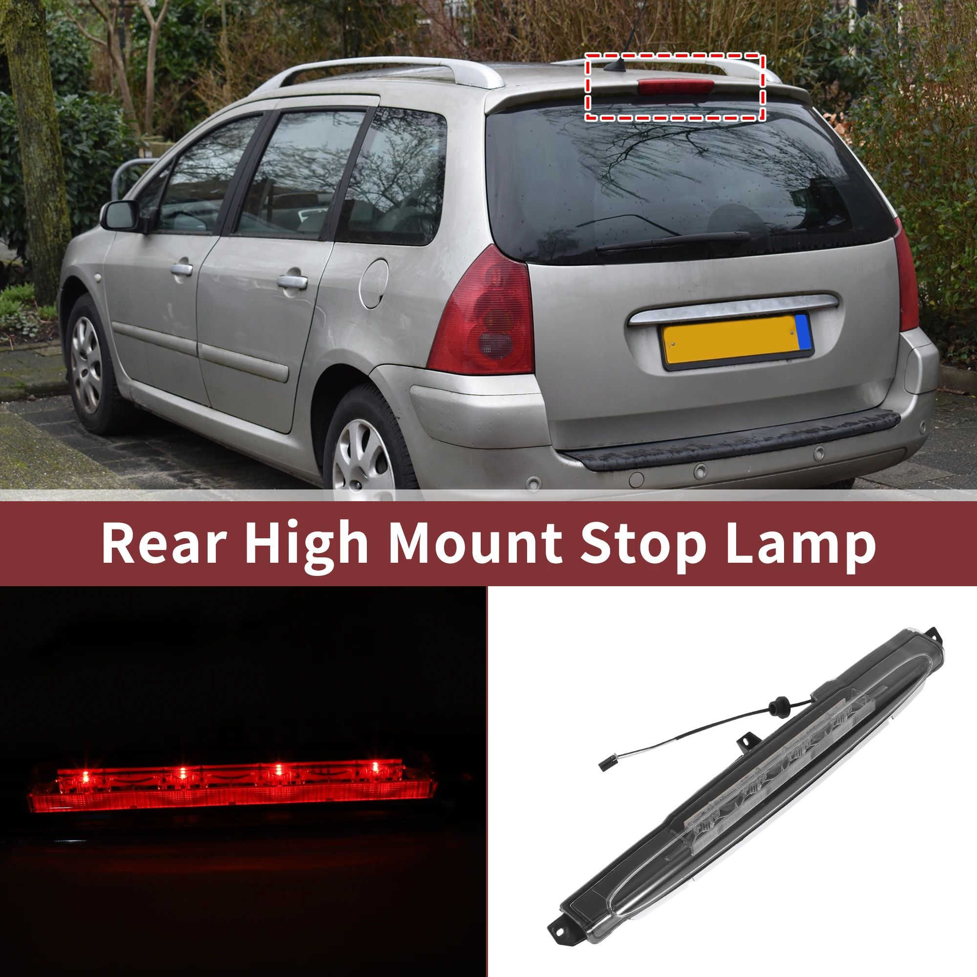 

UXCELL светодиодный третий стоп-сигнал для Buick Rainier 2004-2007 No 15201921 Белый 3-й высокий стоп-сигнал ABS водонепроницаемый задний центр