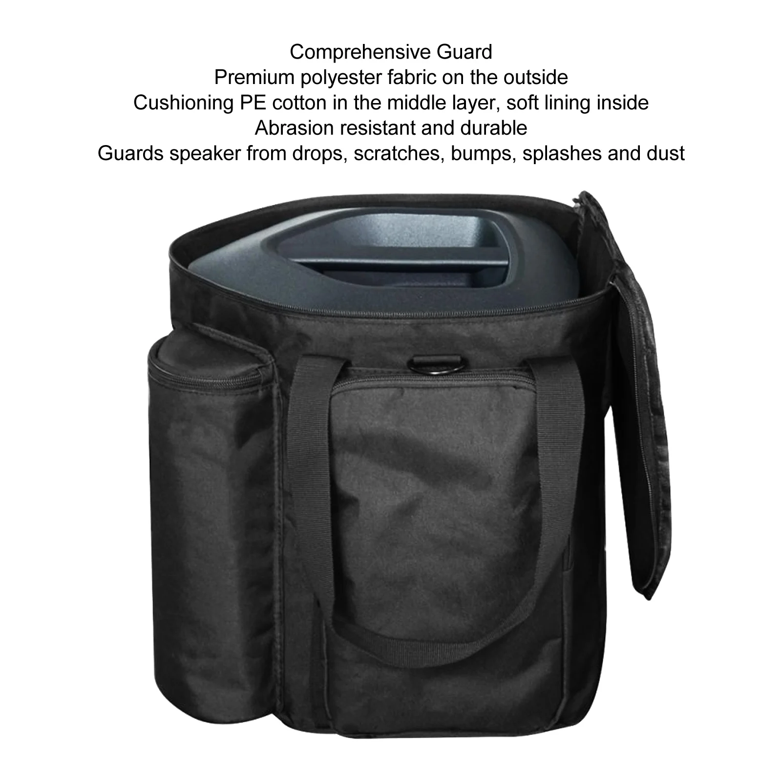 Outdoor Bluetooth Speaker Travel Case, Bluetooth Speaker Carrying Bag Waterproof Speaker Travel Case with Removable Shoulder