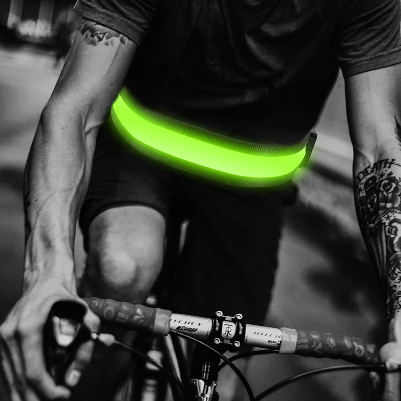 Rechargable Reflective Safty Belt LED Light High Visibility Safty Strap for Night Running Cycling Ridding Light Up