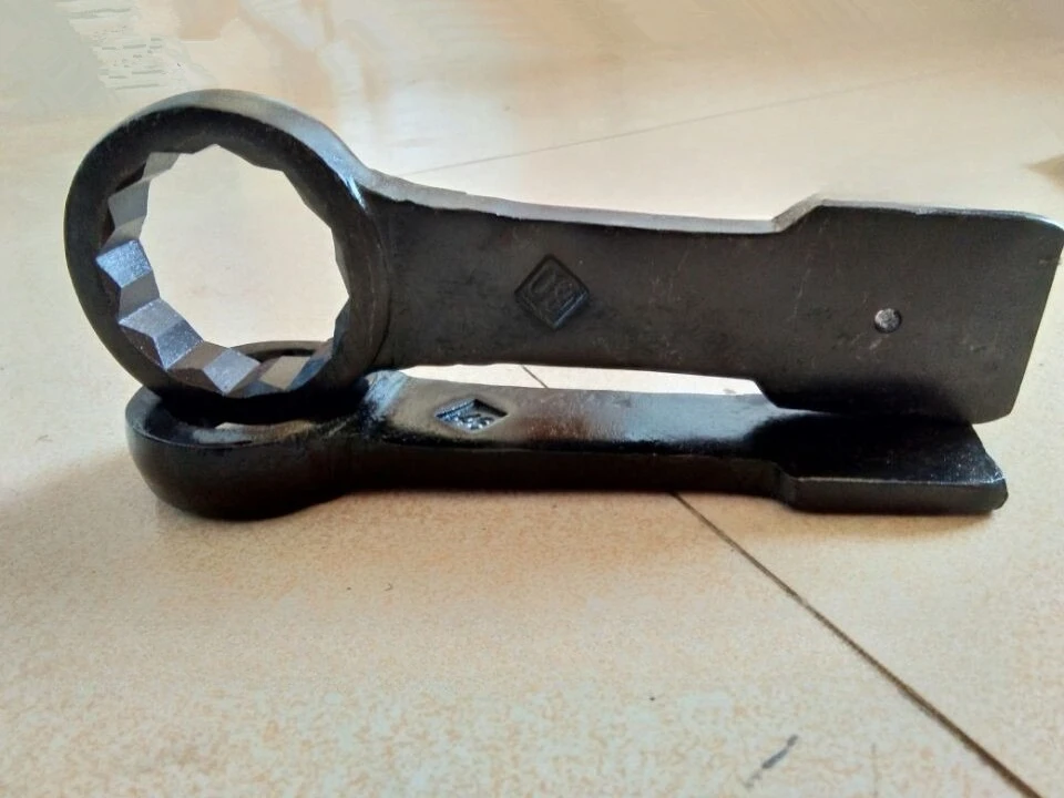

1-1/8'' to 3-3/8'' British Slogging Spanner - Double Offset Ratchet Ring Wrench for Striking
