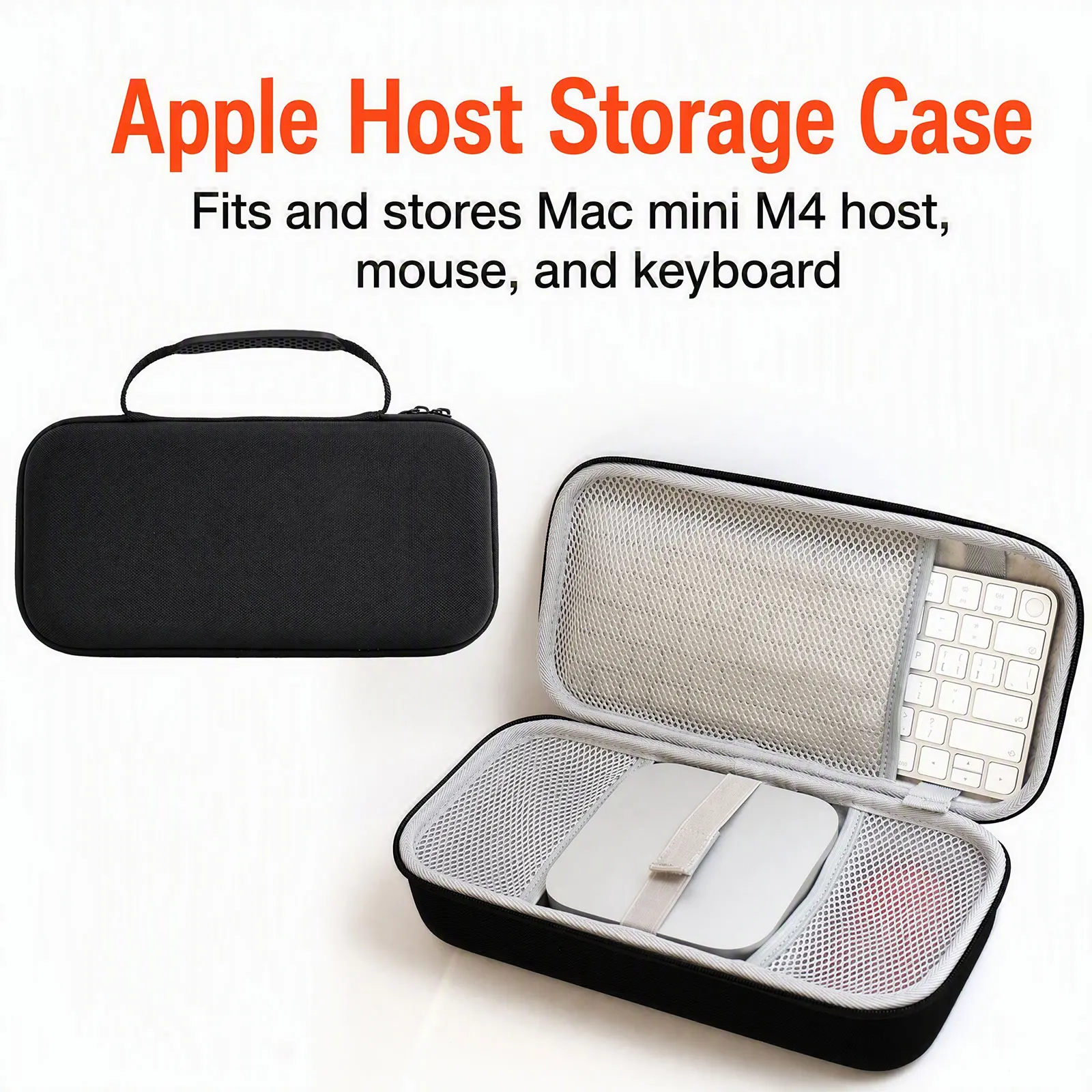 All-in-One Carrying Case for Mini M4 Hard Shell Oxford Bag Mouse Keyboard Storage Travel