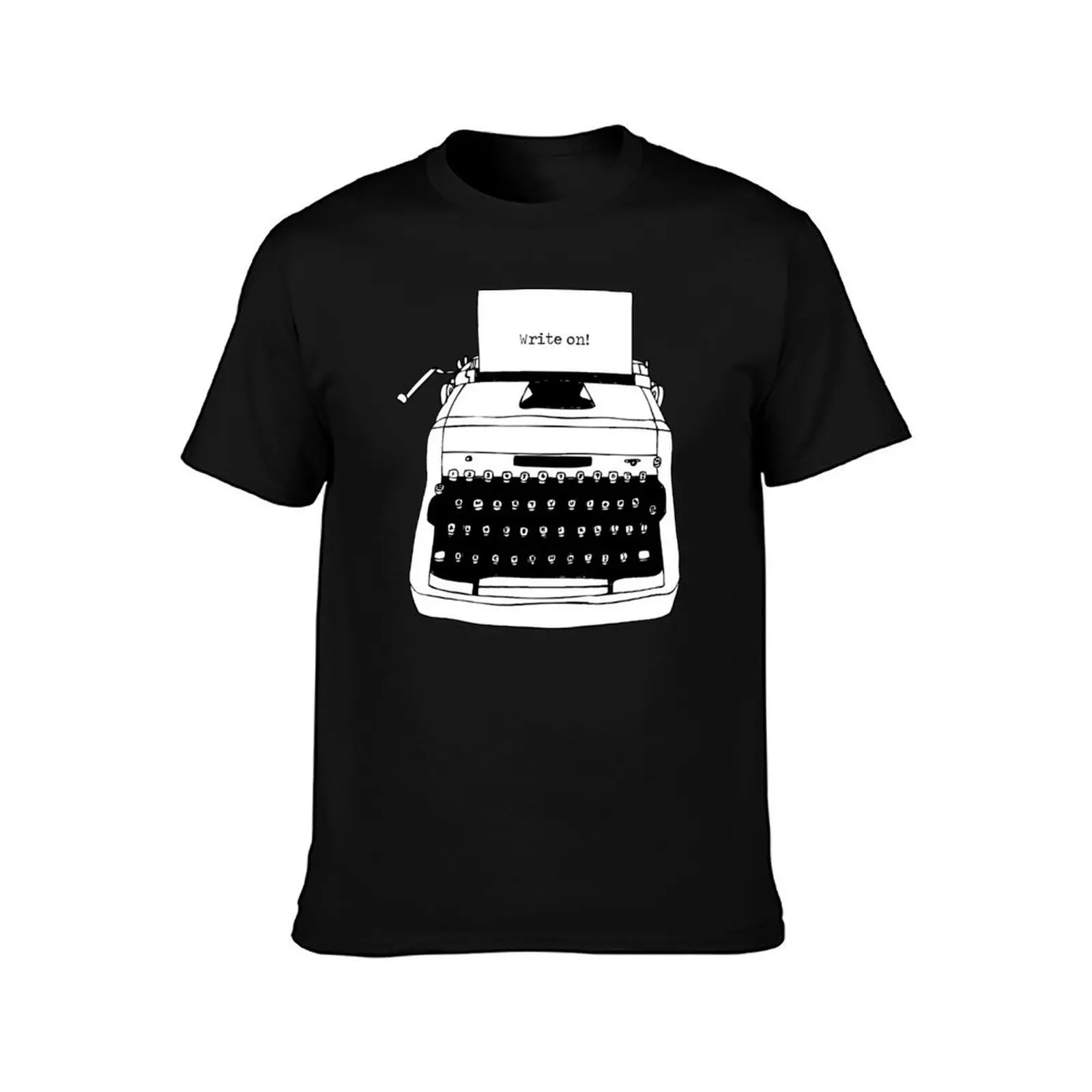 Write On Typewriter T-Shirt t shirt for man 100 percent cotton cotton t shirts high quality t shirt man casual T-Shirt