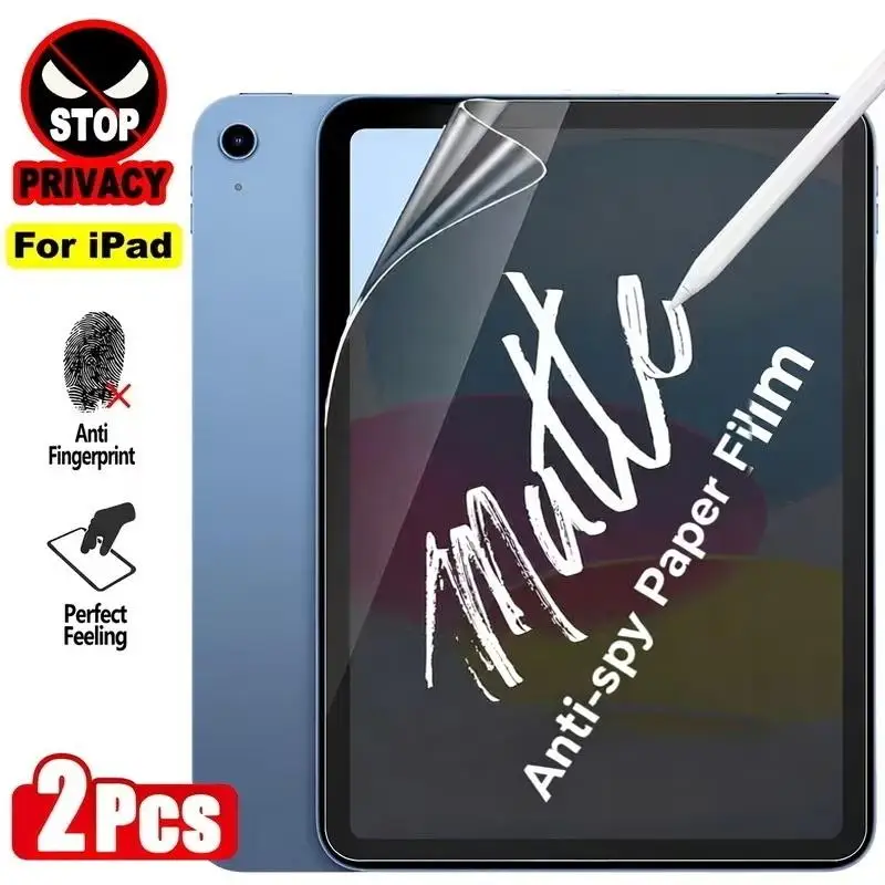 2pcs For iPad Pro 11 12.9in 2018-2022 Pro 13 2024 2025 iPad Air 4 5 7th 8th 9th Anti-Peeping Film Screen Protector Privacy Film