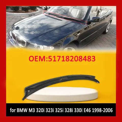 1998-2006 E46 BMW M3 320i 323i 325i 328i 330i 앞 유리창 와이퍼 카울 그릴 커버 패널 51718208483