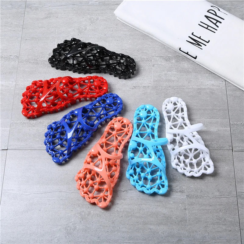 Couples Slippers Health Foot Massage Shoes 2022 Summer Men Women Home Bathroom Hollow Out Non-slip Slides Plus Size