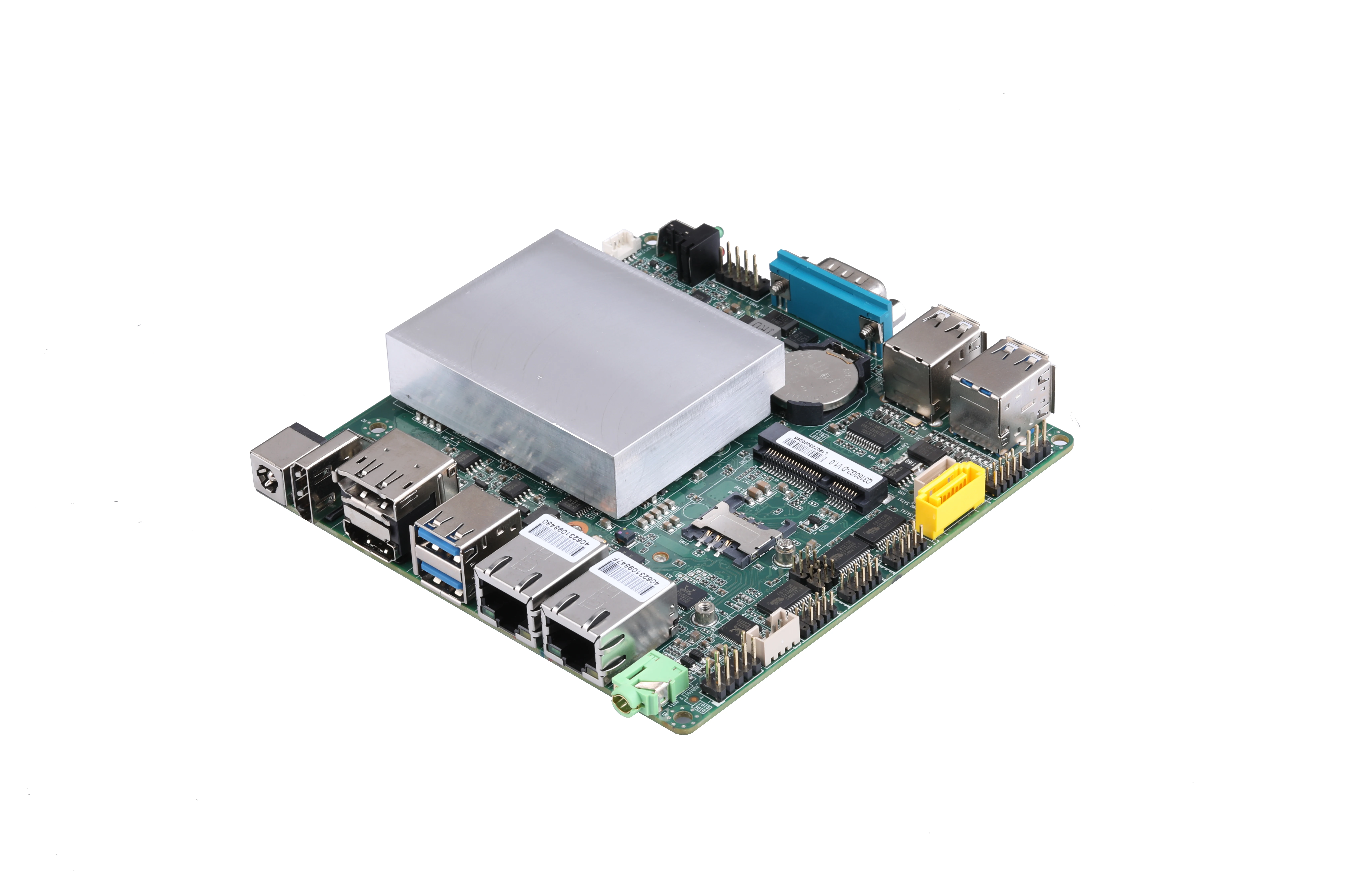 QOTOM MB2J249-0300 Q177P Celeron J3710 Mini PC Placa-mãe 120*120mm DC 12V Fanless 2 x Gigabit LAN 4 x RS232 7x24 WIN7/10/Linux