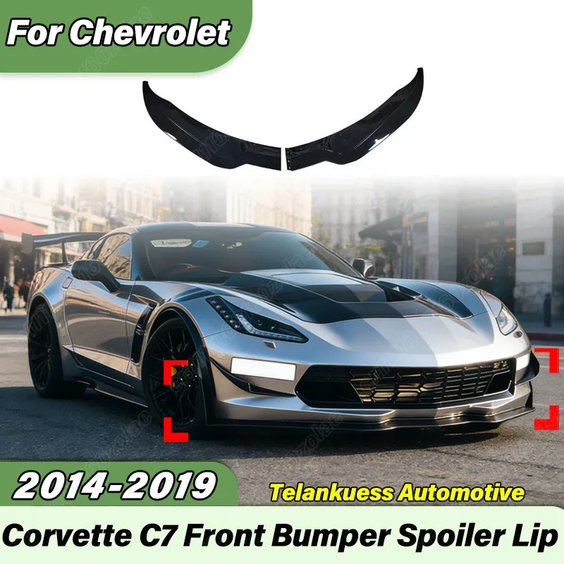 For Chevrolet Corvette C7 2014 2015 2016 2017 2018 2019 Automobile Front Bumper Lip Sports Racing Front Chin Spoiler Body Kit