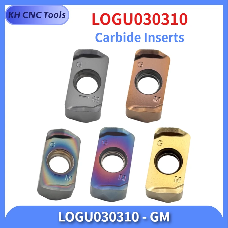 

KH CNC LOGU030310 Carbide Fast Feed Turning Milling Insert Double-sided Open Rough Steel Hardware CNC Milling Machine Inserts