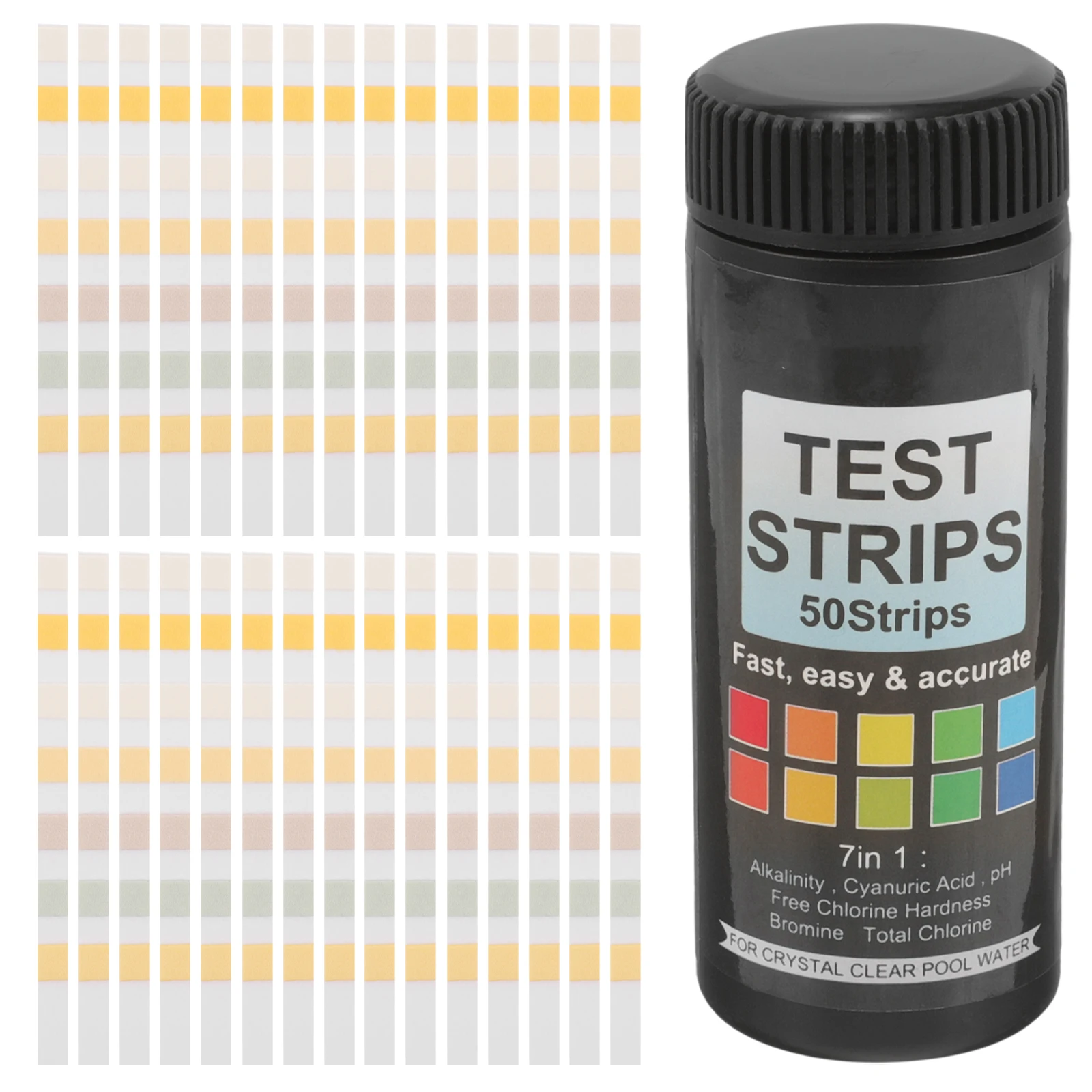 

50Pcs Water Quality Test Strips Easy Operation Pool Test Kit Swimming Testing Strips PH Tester Water Quality Tester