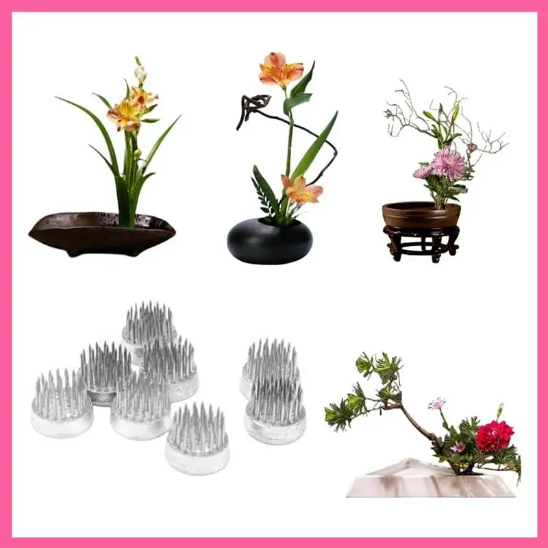 

HOT-Flower Frogs For Arrangements Holder Flower Frog Stainless Steel Pin Frog For Classroom, Home, Office 0.9 Inch Silver 24 PCS