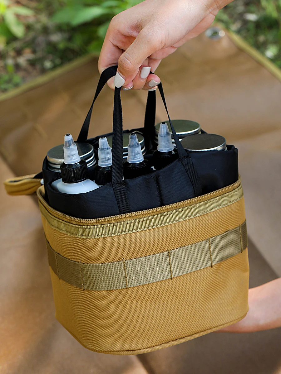 Kosibate Bolsa de especias MOLLE resistente lavable para camping - imagen 4