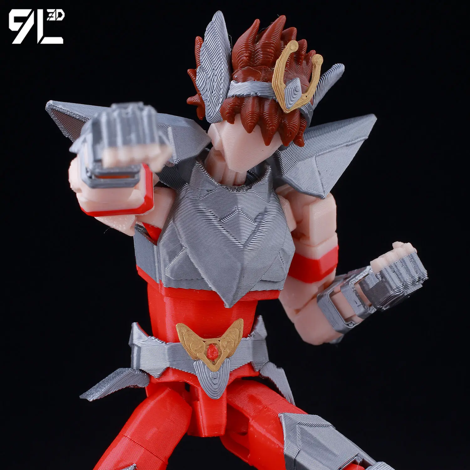 9L3D مطبوعة متعددة المفاصل مفصلية الدمية 13 لاكي تيتان 13 سانت سيا بيغاسوس النيزك قبضة القماش البرونزي انفجار أنيمي الشكل #4