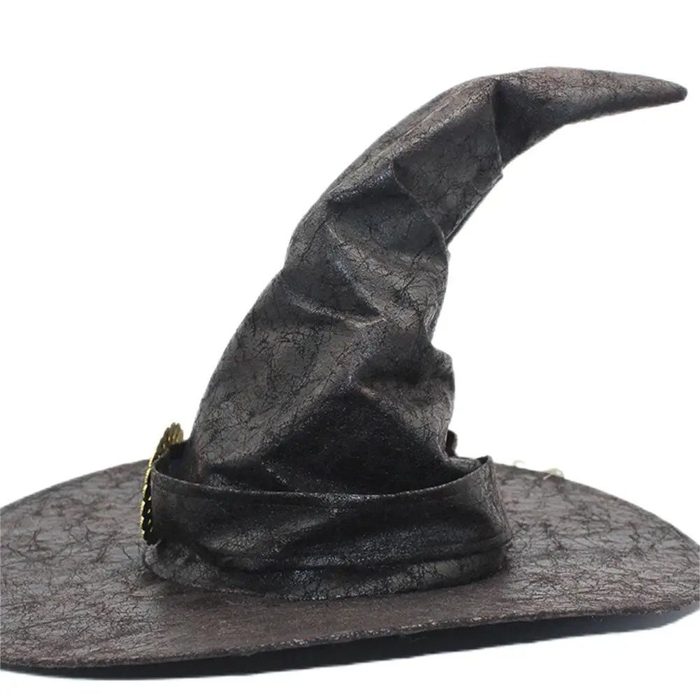 Vestido elegante sombrero de bruja película mágica el mago Cosplay para mujer accesorios de disfraz mujer decoración de juego de rol accesorios de fiesta femenina