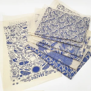 1PC陶器のクリエイティブセラミッククレイグレーズの下の青と白のデカール印刷転送紙DIY陶器手工芸品の着色ツール 10ベストセールス陶器の下着-2