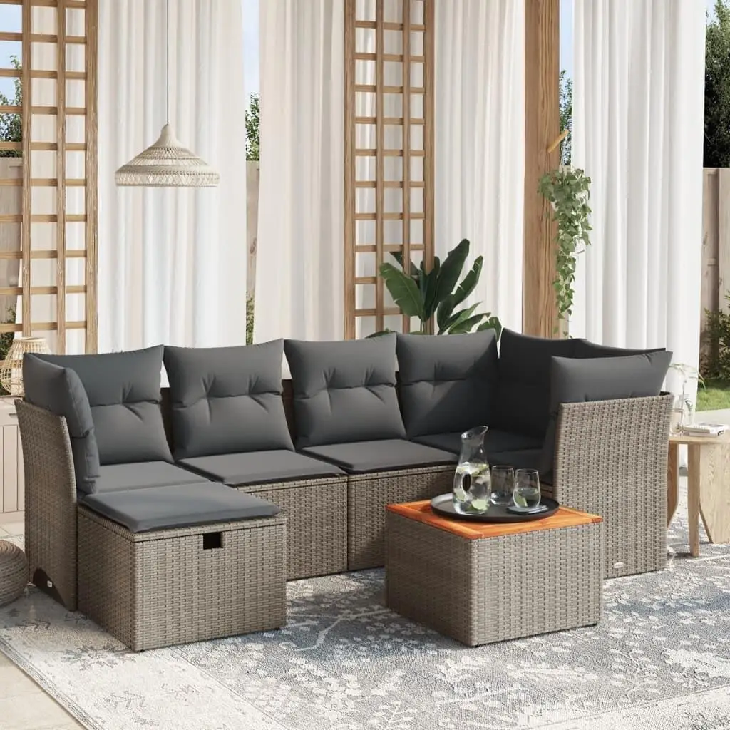 

Cozy Grey Outdoor Garden Sofa Set Comfortable Patio Furniture Modern Design