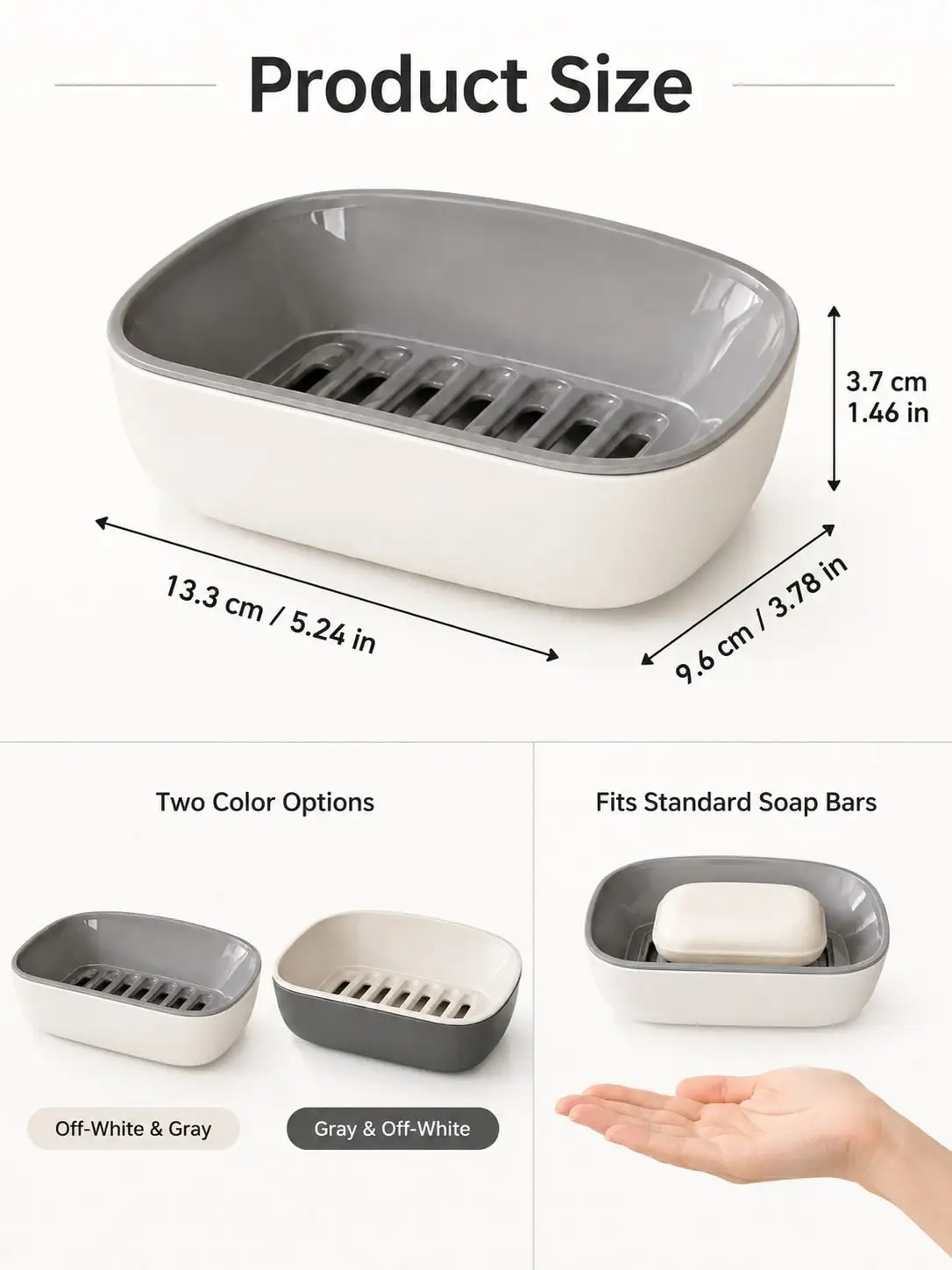 Double Layer Soap Holder, Household Bathroom Draining Soap Dish, Large Double Layer Soap Storage Rack, Laundry Soap Box, Two Layers Can Be Used Separately, Double Layer Utilization, Space Saving