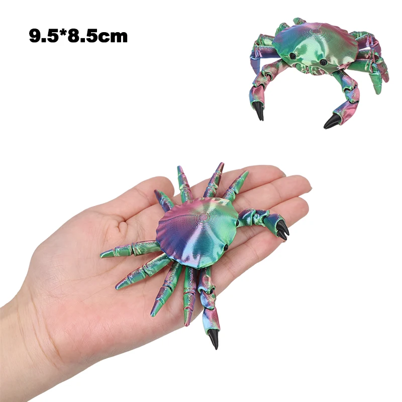 3D-gedruckte bewegliche Gelenk-Flexi-Krabbe, niedliche Meeresorganismus-Figur, Spielzeug, Heimdekoration, Geschenk – Detail 10
