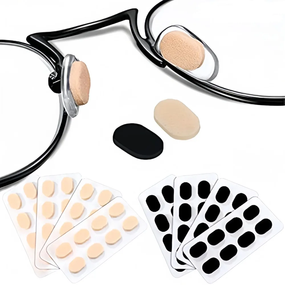 40pcs Glasses Nose Pads Soft EVA Foam Adhesive Anti-slip Sweat Absorb Sponge Nose Pads Eyeglasses Stickers Eyewear Accessories