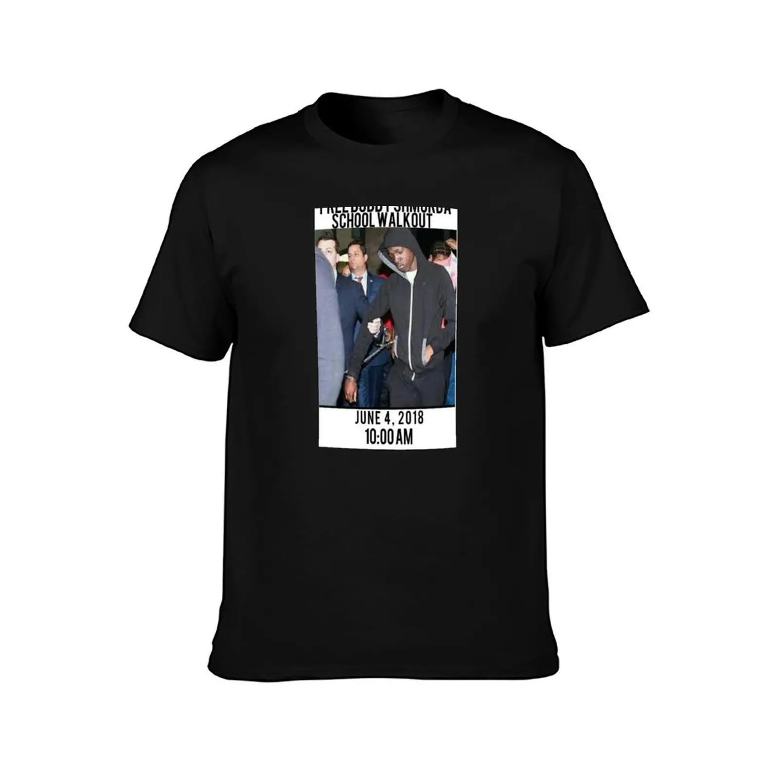 Free Bobby Shmurda walkout T-Shirt, Summer Casual Cotton Tee, Oversized Streetwear Tops, Vintage Graphic Print, Unisex Men Women