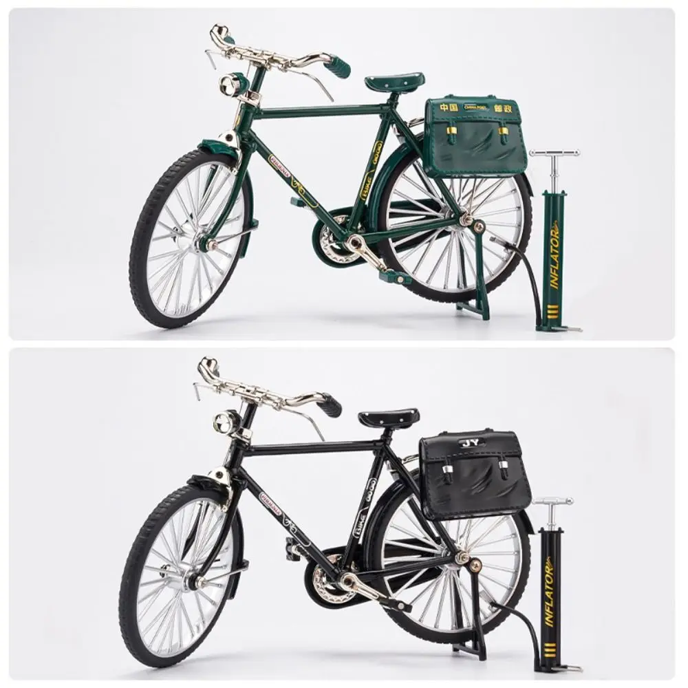 Modello di bicicletta fai-da-te pressofuso in metallo in miniatura Bici di simulazione di biciclette retrò Mini bici