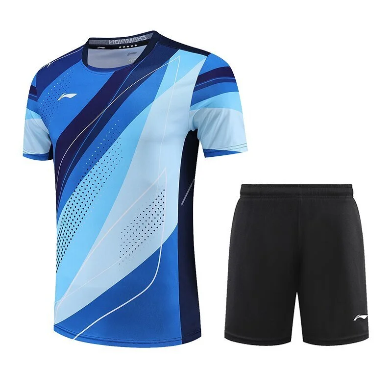 

New Table Tennis Sportswear Badminton Short-sleeved Tops Competition Suits T-shirts Breathable Sweat-absorbent Deodorant