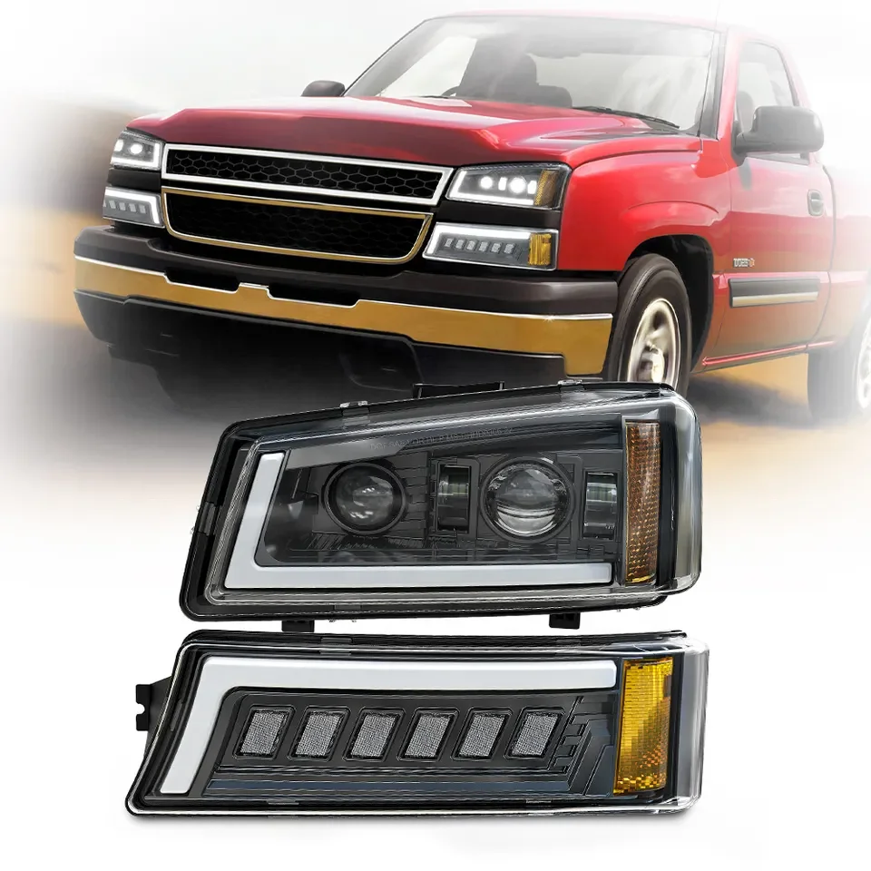 

MorSun For Chevy Avalanche 1500 2500 Truck LED Headlight D0T For 03-06 Chev.rolet Silverado 1500 2500 Turn Signal Light