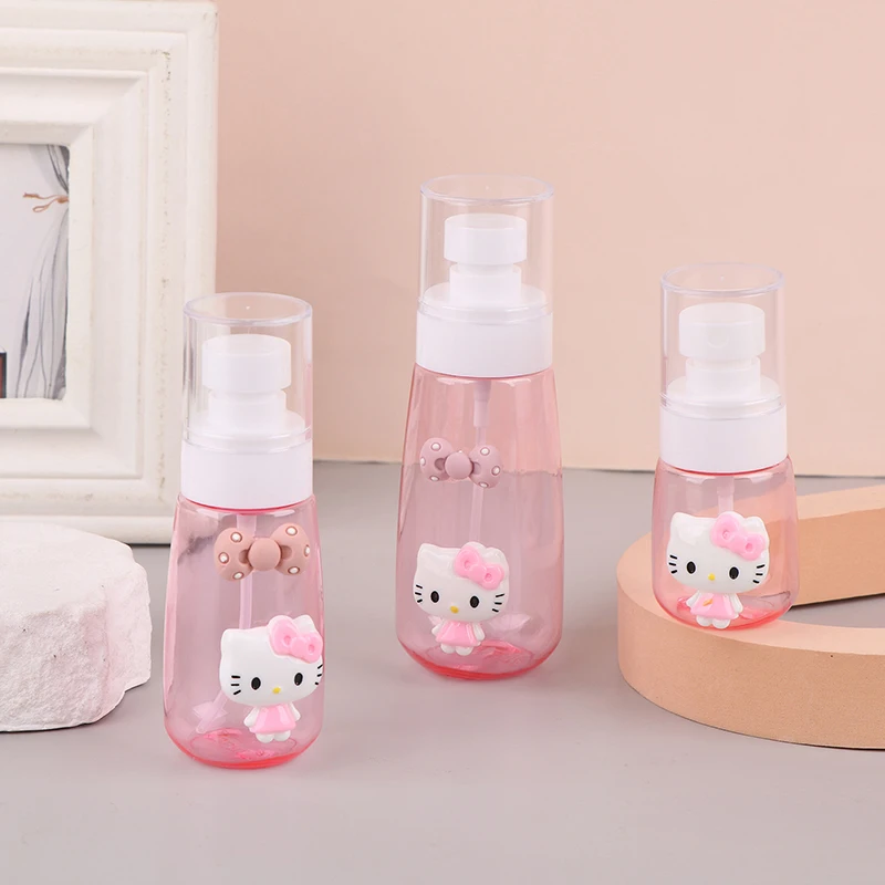 Cute Sanrio Dispenser Travel Portable Spray Bottle Anime Hellokittys Mist Makeup Hydrating Toner Alcohol Sprays Bottle for Girls