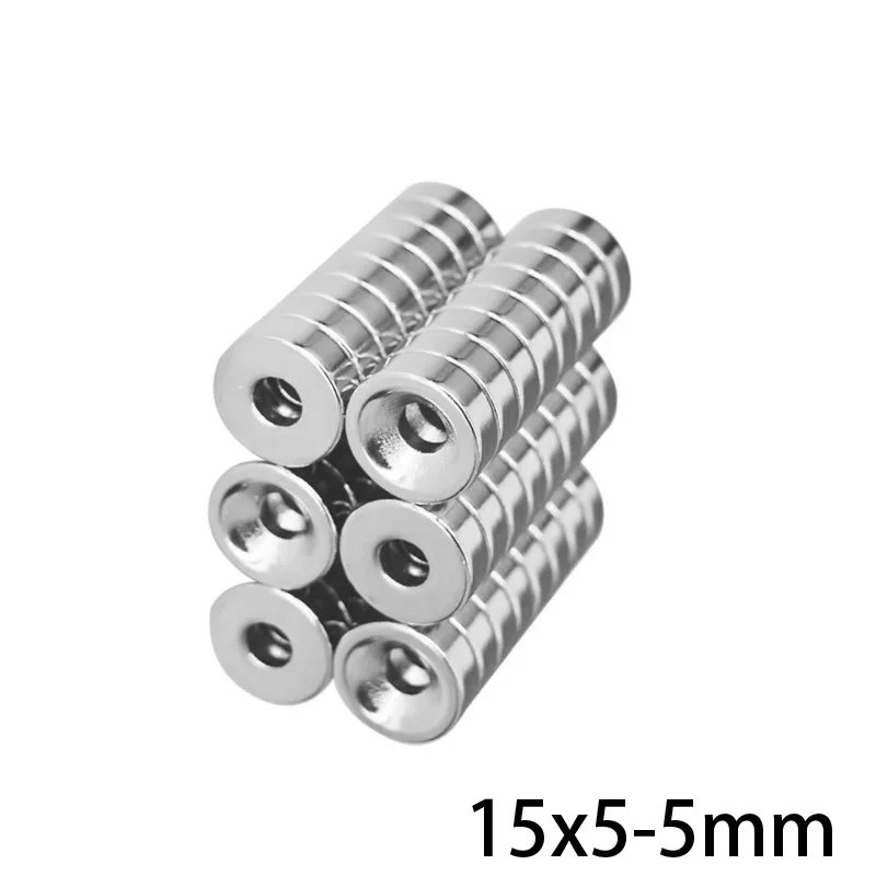 15x5-5 Powerful Magnets 15*5 mm Hole 5 mm For Home Refrigerators, Offices DIY 15x5-5mm Round Magnet 15*5-5