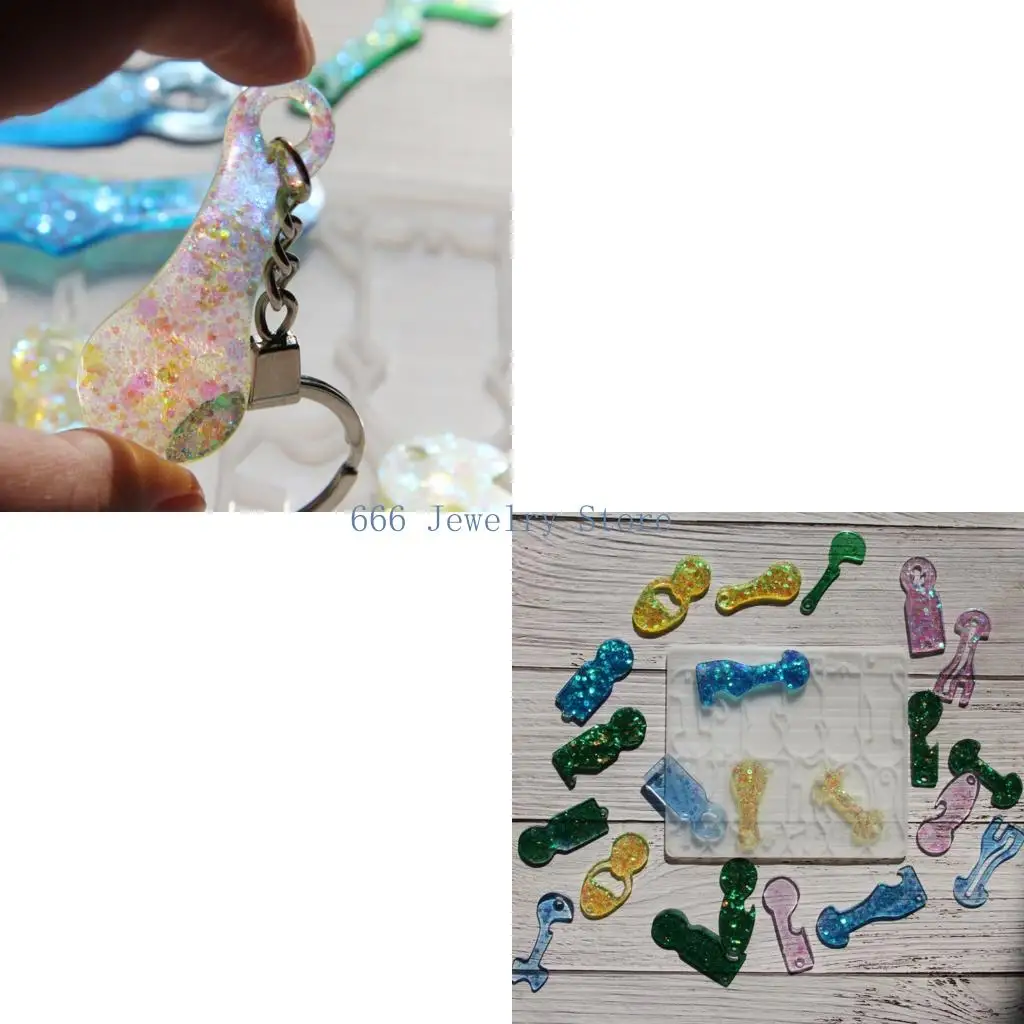 F2TD Sturdy Silicone Shopping Cart Tokens Mould Detailed Designs Resin Castes Keychain Crafting Supplies for Enthusiasts
