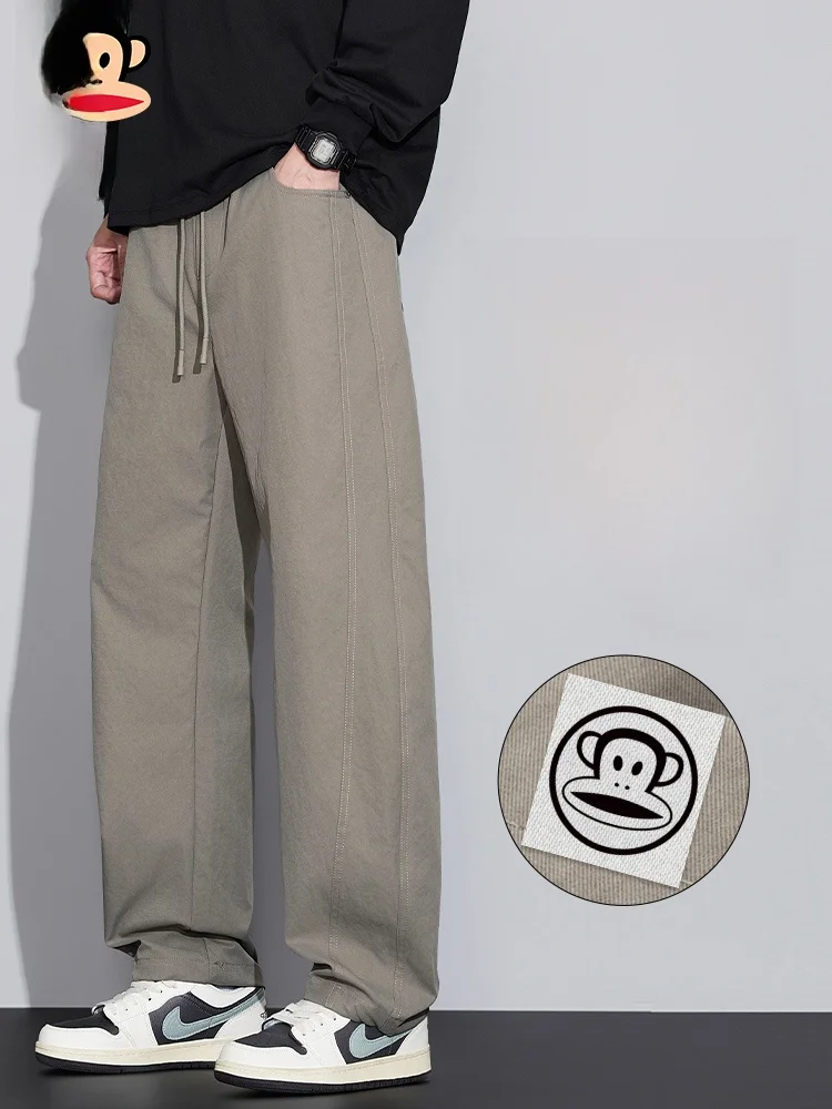 

Мужские повседневные брюки Paul Frank Gorilla свободного кроя, весна 2026, однотонные, универсальные, спортивные, длинные, прямого кроя