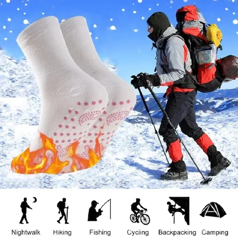 Unisex Thermal Heated Socks Breathable Massage Design Promotes Circulation for Ski Trips Cold Weather and Relaxing Home Use