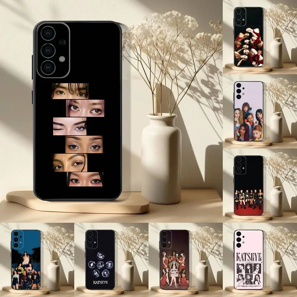 Custodia per telefono K-KATSEYES Music Group per Samsung S 25,24,23,22,30,21,10,9,Ultra,Plus,Lite,FE,4,5G Custodia morbida nera