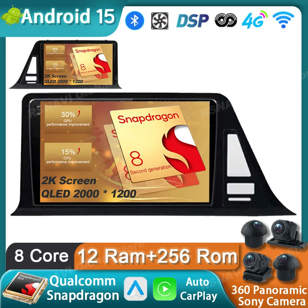Car Radio Android 15 For Toyota C-HR CHR 2016 2017 2018 2019 2020 LHD GPS Carplay Multimedia Player Navigation Stereo Auto Audio