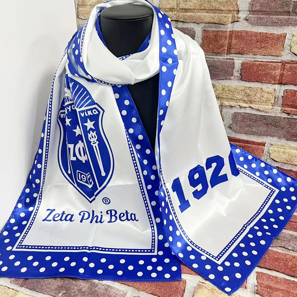 Bufanda fina de nueva colección de primavera con logo de letras griegas para hermandades y reuniones sociales. Ideal como regalo.