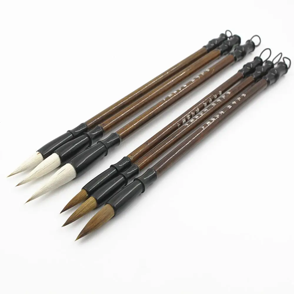 School Stationery Student Brown Weasel Hair Brush Pen Writing Brush Chinese Calligraphy