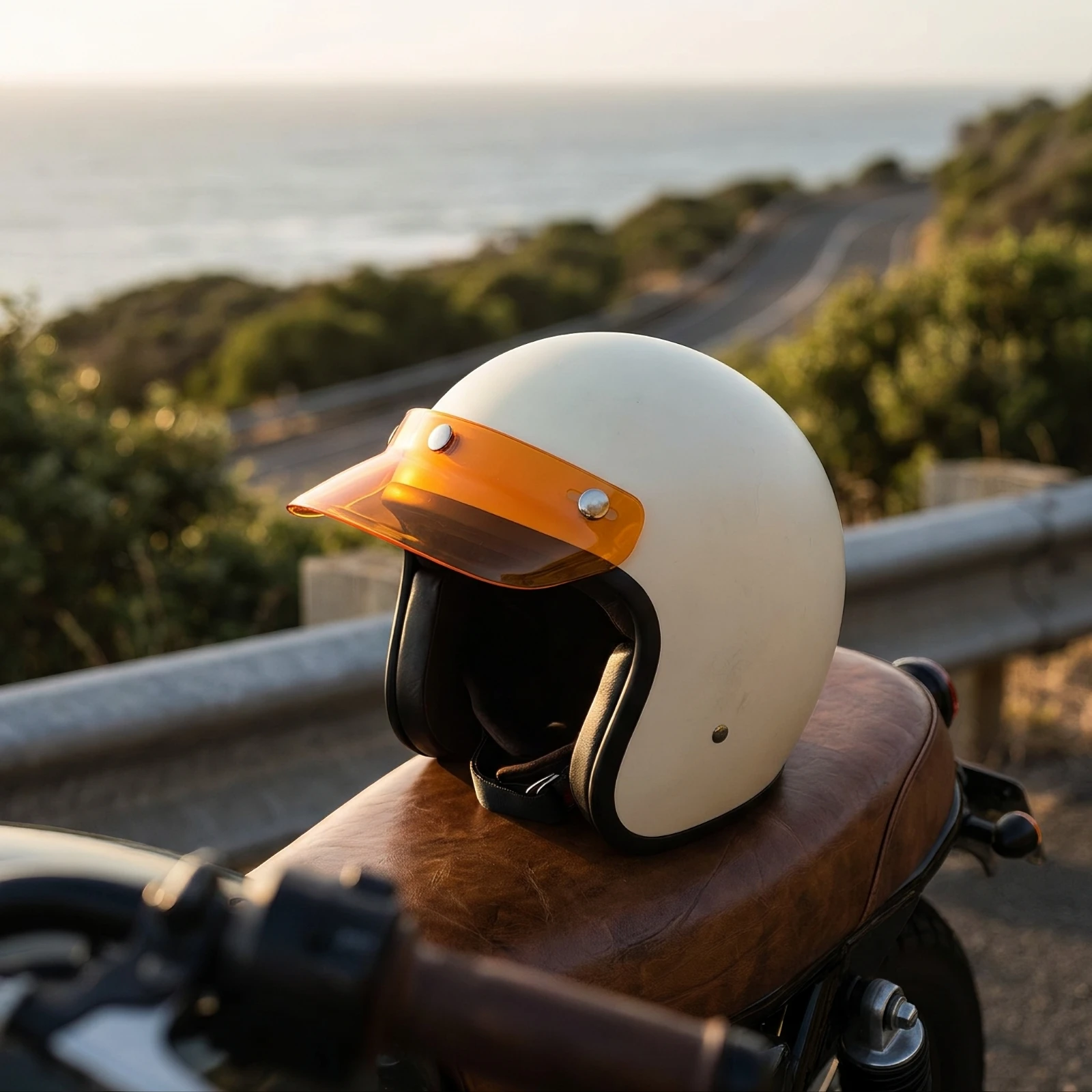 Motorcycle Helmet Visor Universal 3-Snap Helmet Visor Visor Replacement Sleek Heavy Duty for Motorcyclists, Half Helmets