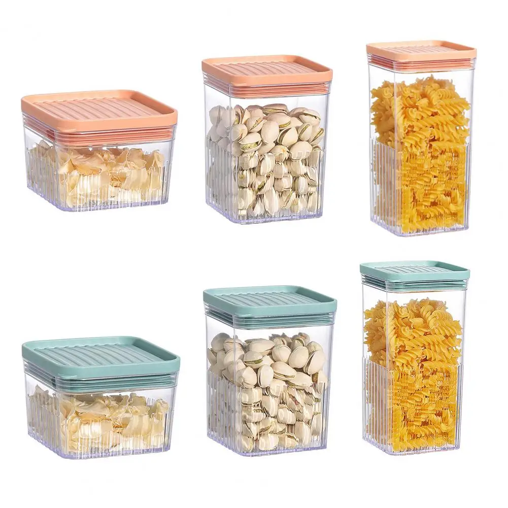 Kitchen Pasta Spaghetti Sealed Storage Jar Dispenser Large Transparent Container Box For Dried Fruit Nut Snacks Rice Grain