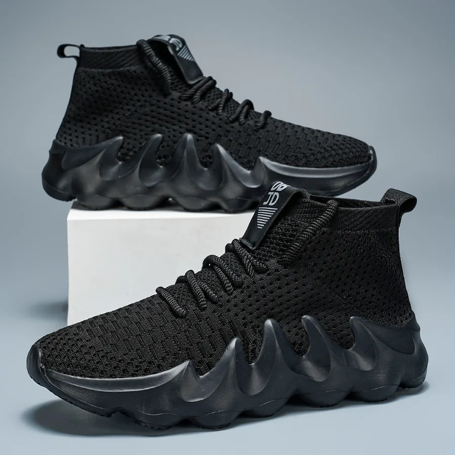 Men's Breathable Socks Shoes Lightweight Fashionable Sports Sneakers Comfortable Cushioned Running Shoes
