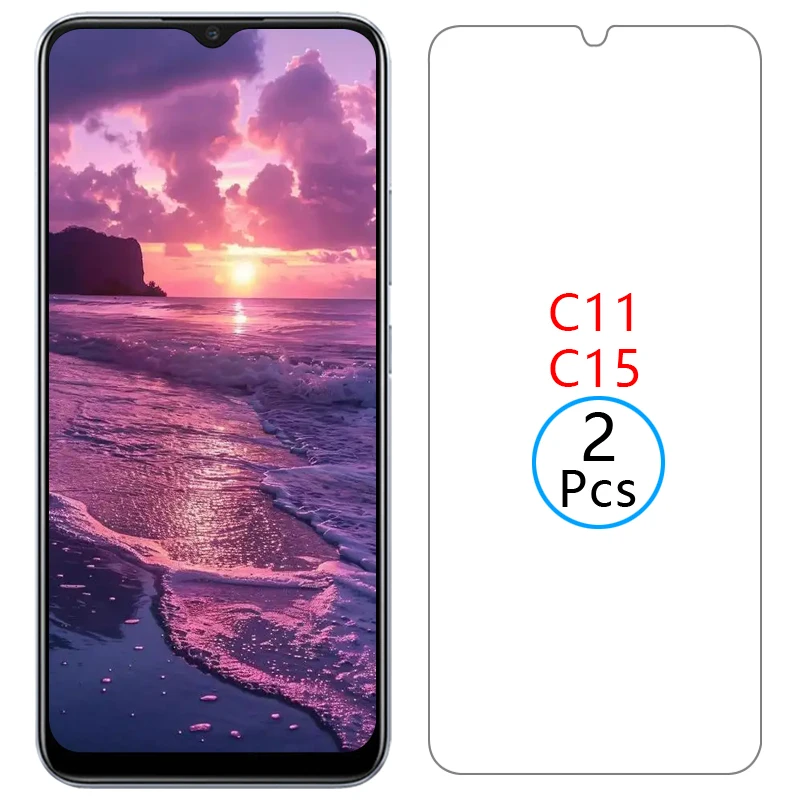 Protector de pantalla para Realme C15 C11 2021, cristal templado protector para Realmec15 C 11 15 11C 15C, película Realmi Reali Real Me Relme