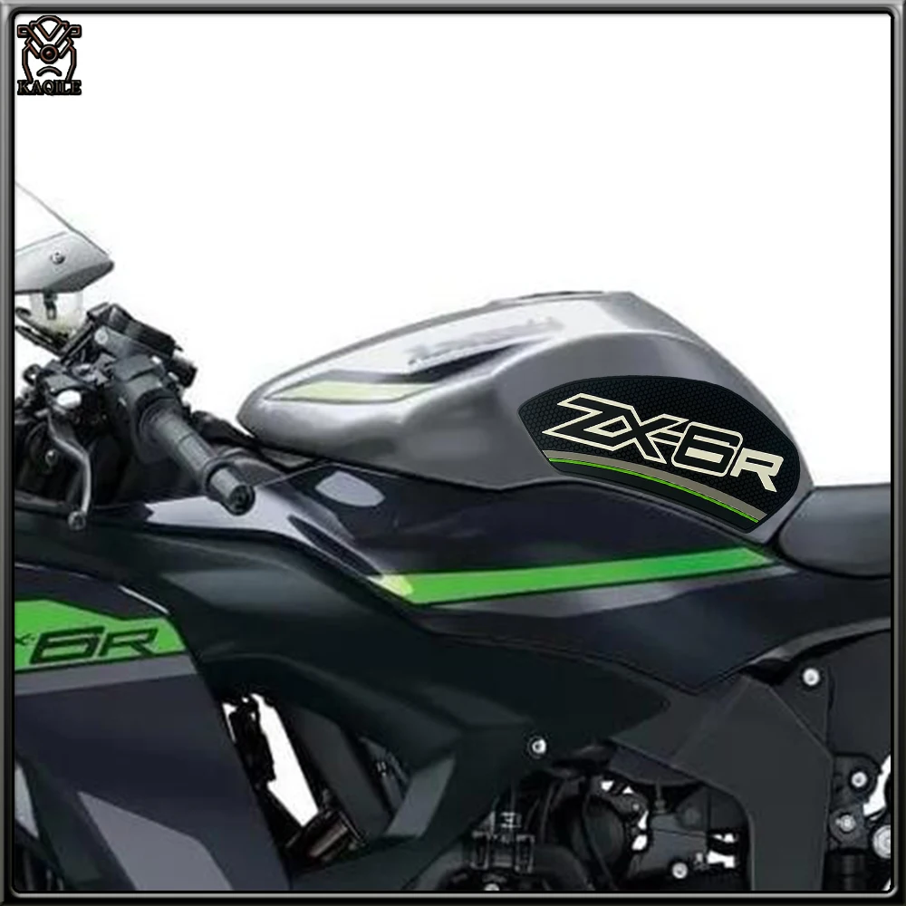 For Kawasaki Ninja ZX6R ZX-6R 2024- Motorcycle Sticker Anti slip Fuel Tank Pad 3D Side Gas Knee Grip Traction Pads