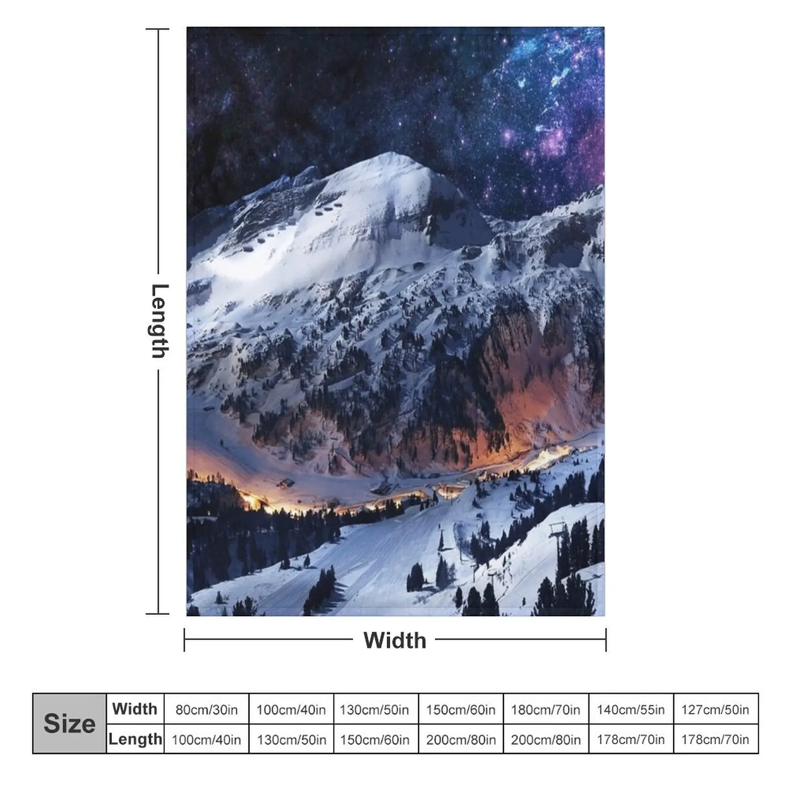 Mountain Calm in space view Throw Blanket Hairy Sofa Throw Blankets