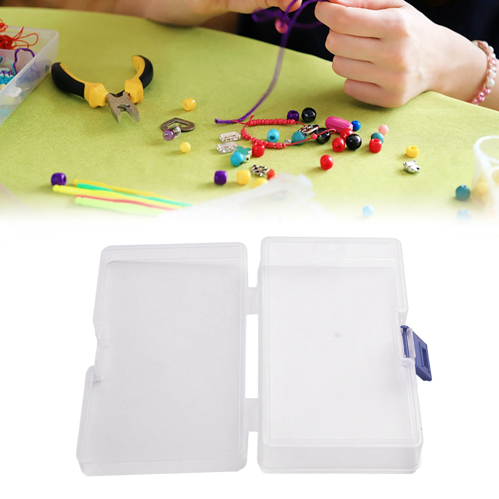 Clear Plastic Latch Box Compact And Transparent Design Suitable For Storing Beads Cosmetics And Small Hardware Parts