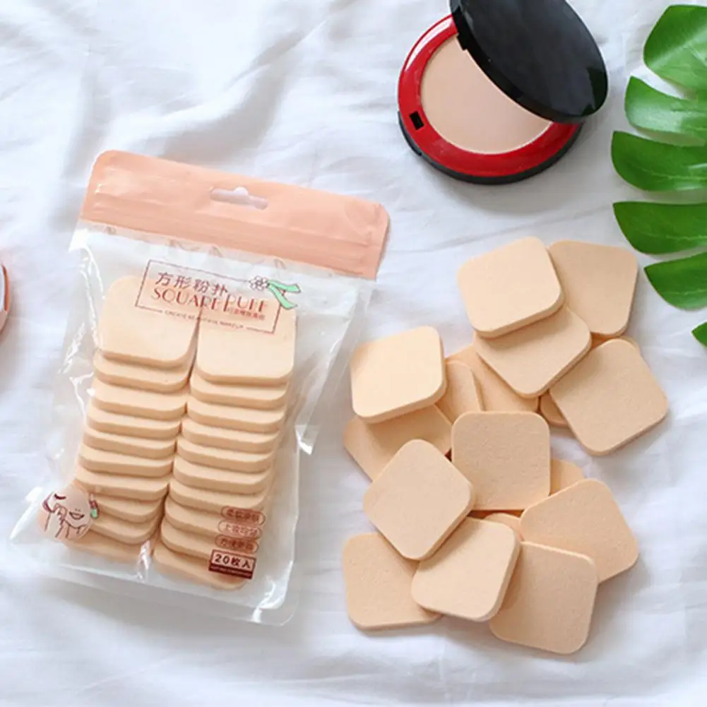 20Pcs/Set Delicate Concealer Foundation Professional Puff Breathable Makeup Puff Cosmetic Women Blender Puff for Female