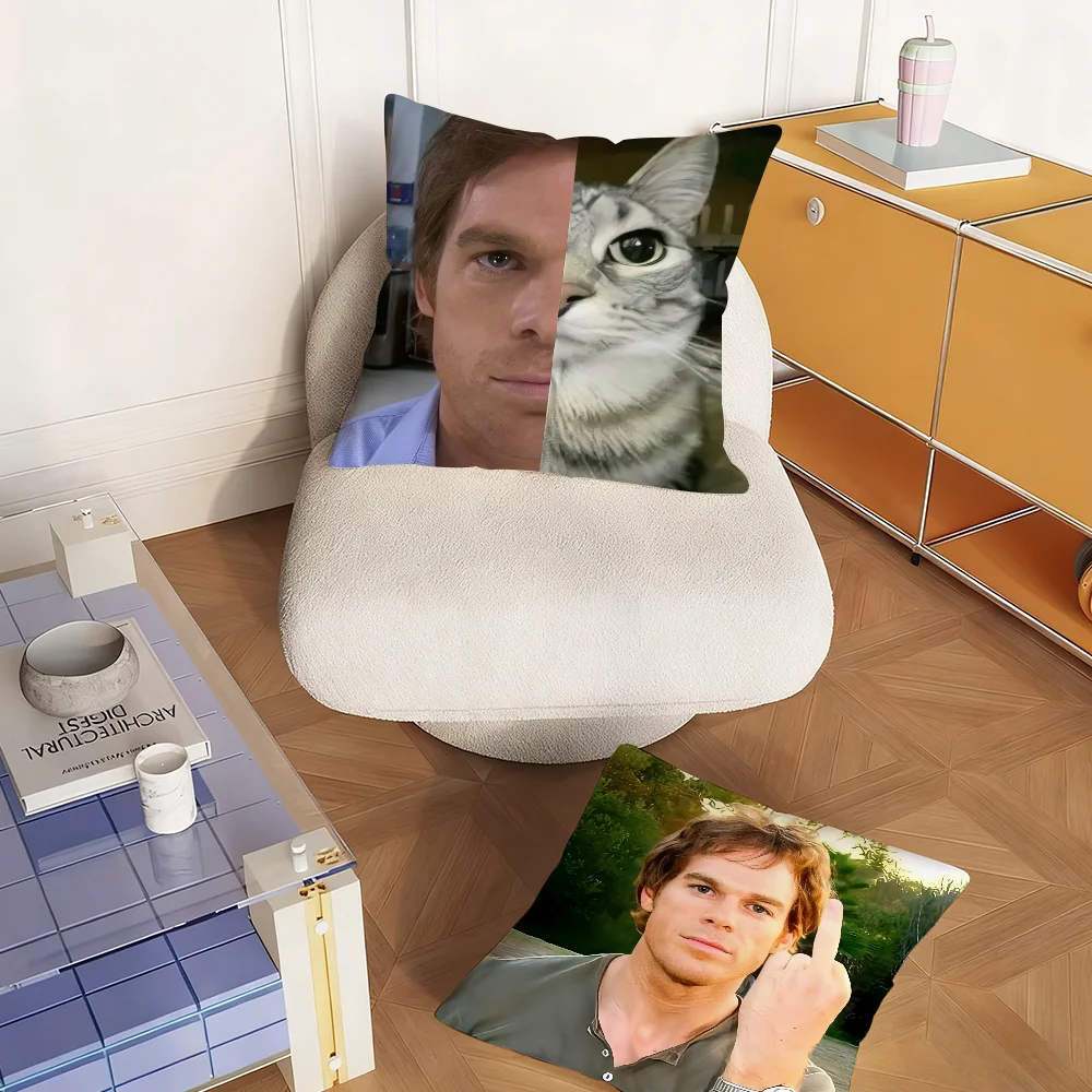 Hot D-Dexter Morgan Blood Never Lies Pillow Case Bedroom Sofa Living Room Backrest Decoration Square Cushion Nap Time