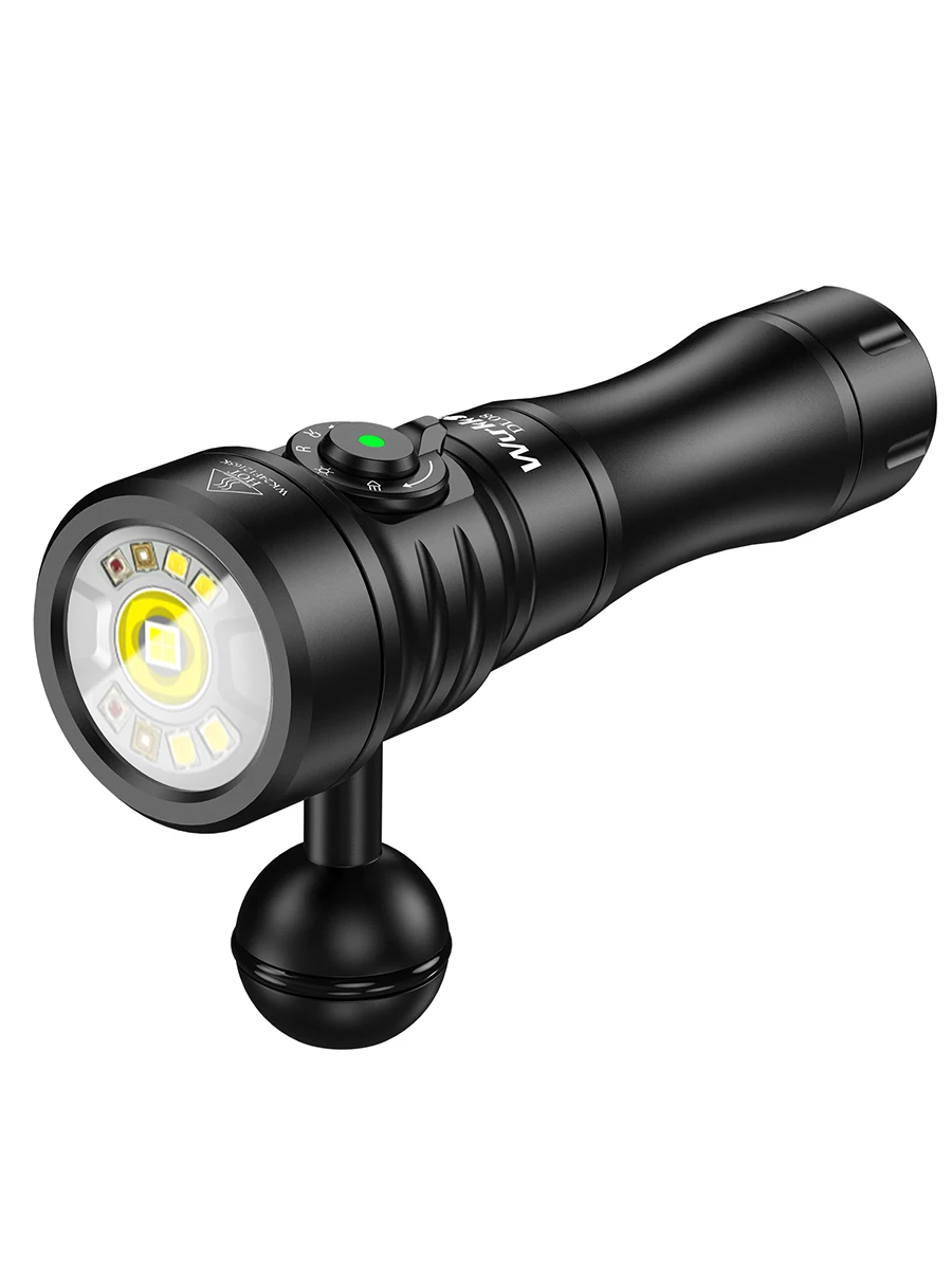 Wurkkos DL08 Duiklamp 3600LM Oplaadbare zaklamp 660 nm Rood licht 365 nm UV-zaklamp 21700 Onderwaterlantaarn Magnetische schakelaar - afbeelding 2
