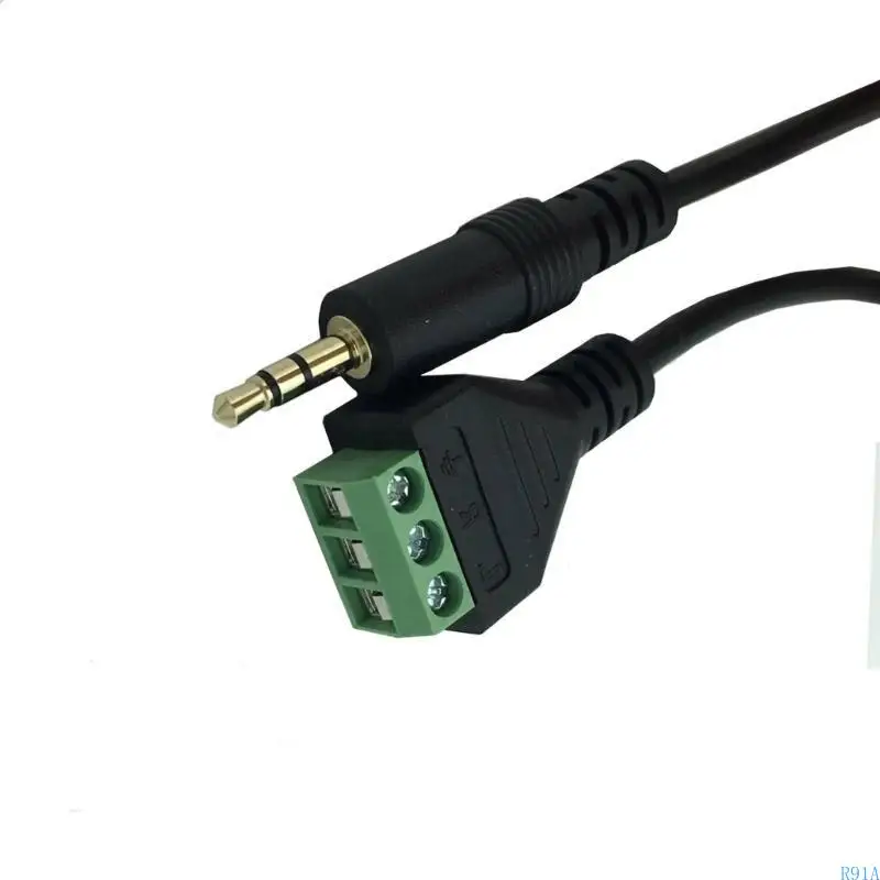 R91A 3,5 мм 1/8 -дюймовый мужский до 3PIN VINT TERMINAL Женский кабель для наушников Auxs Balum