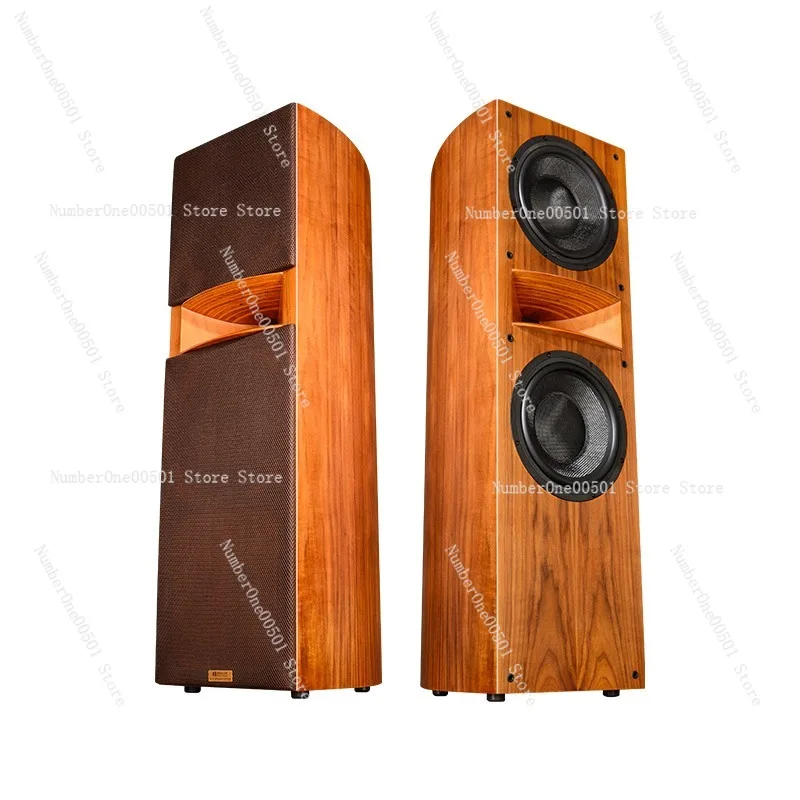 

Spiral wood large angle 10 inch fever HIFI high fidelity home passive speaker floor speaker